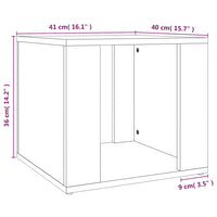 Comodino Grigio Sonoma 41x40x36 cm in Legno Multistrato cod mxl 30044