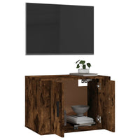 Mobile Porta TV a Parete Rovere Fumo 57x34,5x40 cm 816621