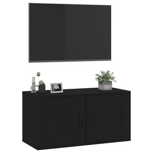 Mobile Porta TV a Parete Nero 80x34,5x40 cm 816625