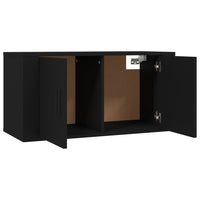 Mobile Porta TV a Parete Nero 80x34,5x40 cm 816625