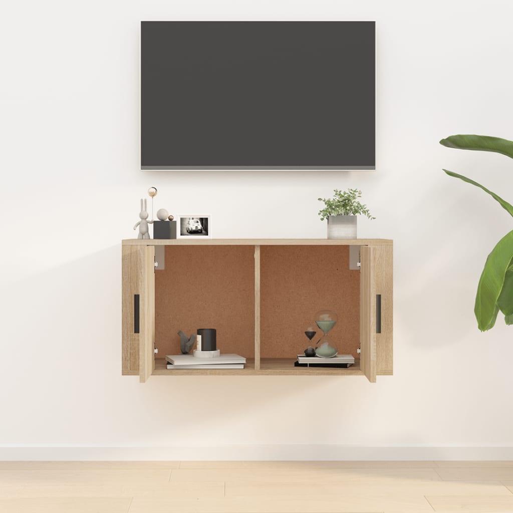 Mobile Porta TV a Parete rovere sonoma 80x34,5x40 cm 816627