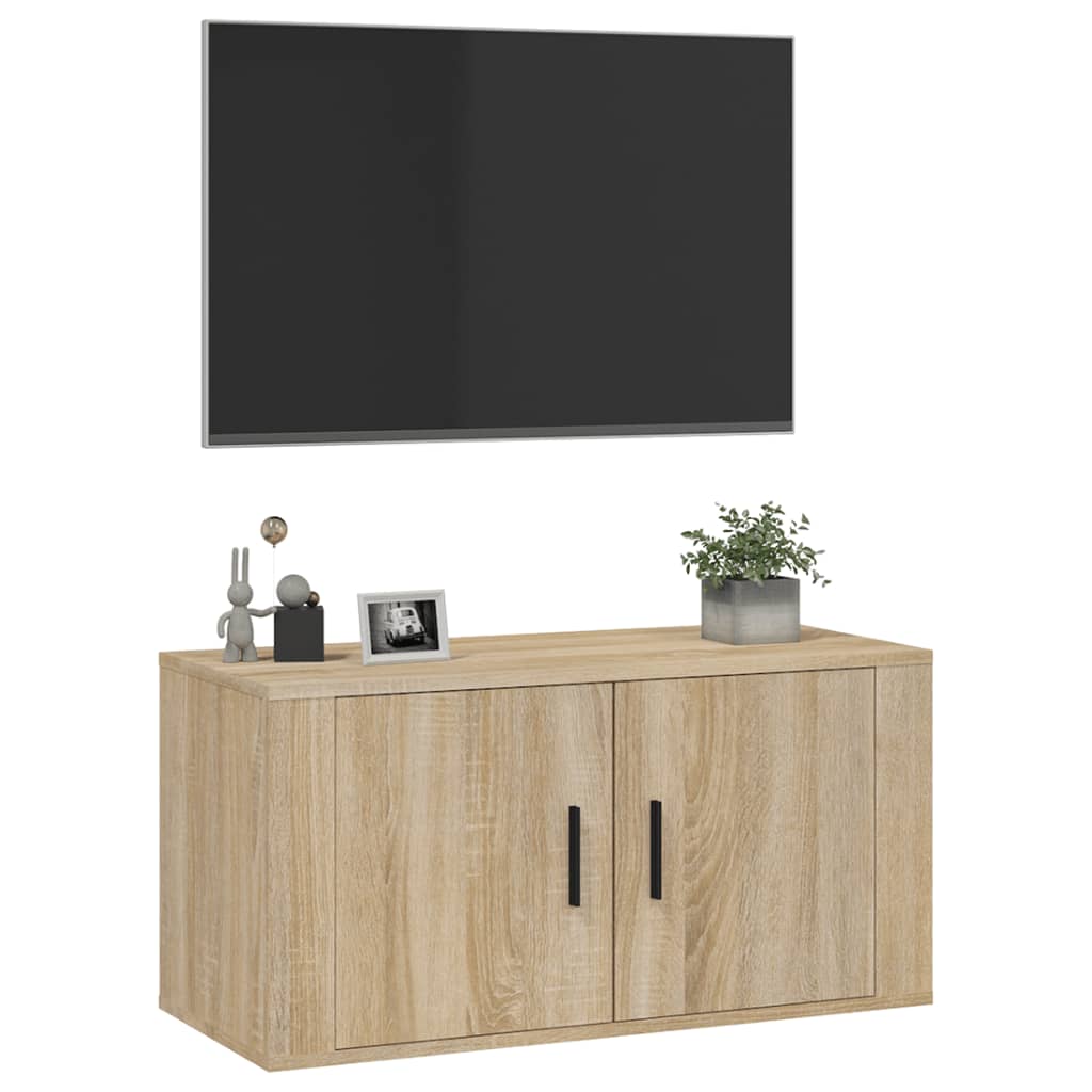 Mobile Porta TV a Parete rovere sonoma 80x34,5x40 cm 816627