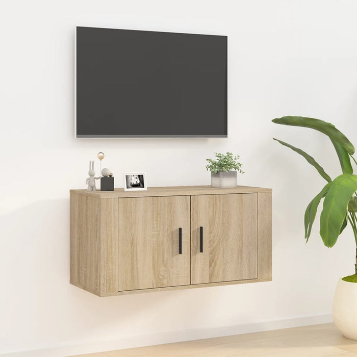 Mobile Porta TV a Parete rovere sonoma 80x34,5x40 cm 816627