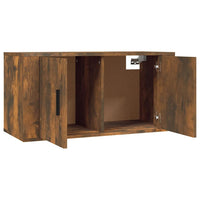 Mobile Porta TV a Parete rovere fumo 80x34,5x40 cm 816629