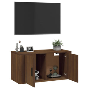 Mobile Porta TV a Parete rovere marrone 80x34,5x40 cm 816631