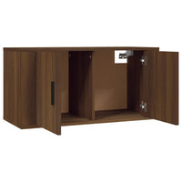 Mobile Porta TV a Parete rovere marrone 80x34,5x40 cm 816631