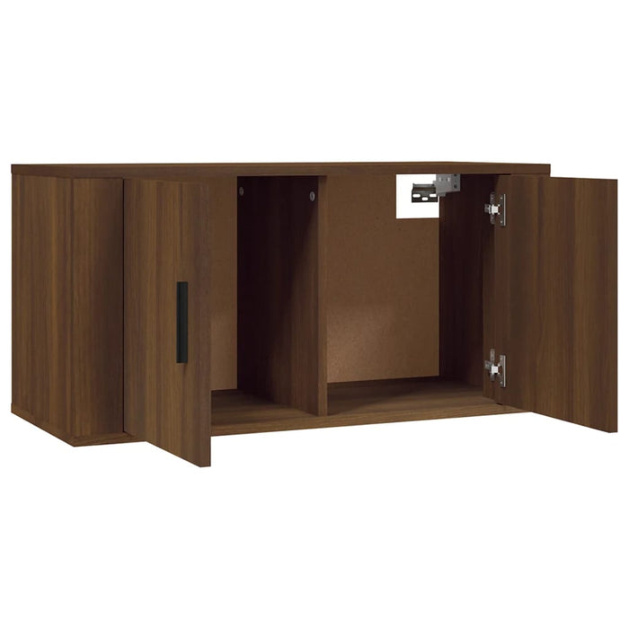 Mobile Porta TV a Parete rovere marrone 80x34,5x40 cm 816631