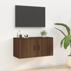 Mobile Porta TV a Parete rovere marrone 80x34,5x40 cm 816631