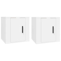 Mobili Porta TV a Parete 2 pz Bianco 40x34,5x40 cm