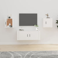 Mobili Porta TV a Parete 2 pz Bianco 40x34,5x40 cm