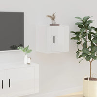 Mobile Porta TV a Parete Bianco Lucido 40x34,5x40 cm cod mxl 16522