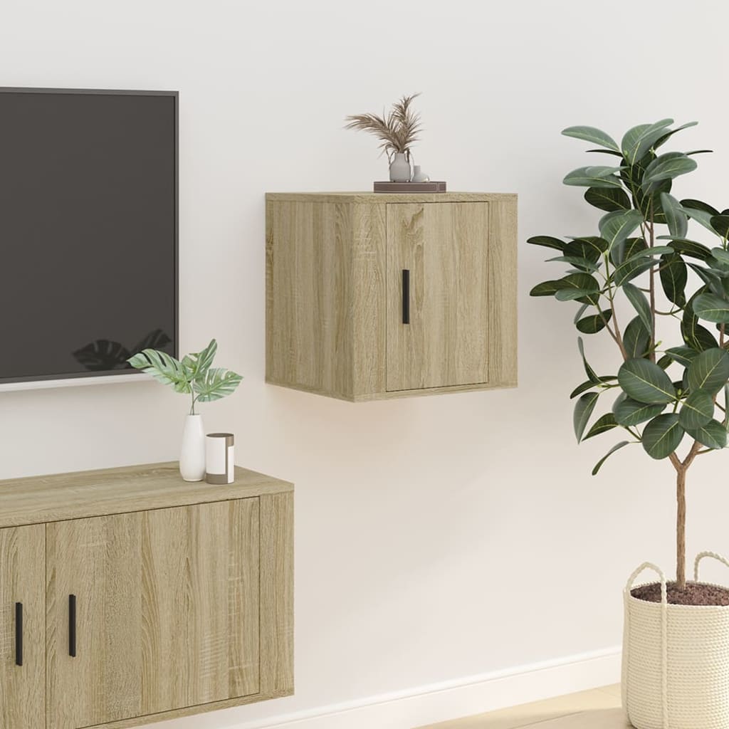 Mobile Porta TV a Parete Rovere Sonoma 40x34,5x40 cm