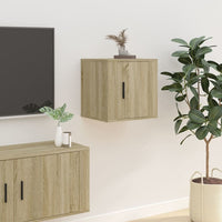 Mobile Porta TV a Parete Rovere Sonoma 40x34,5x40 cm