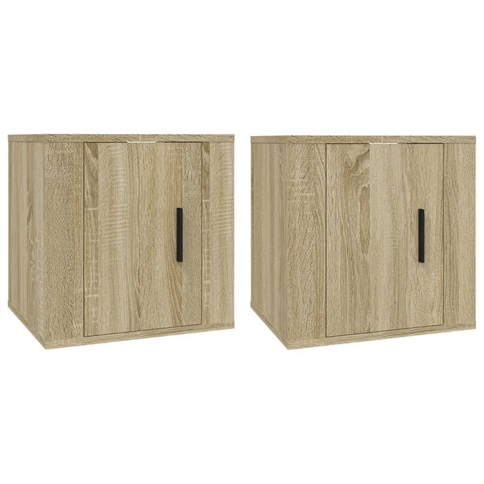 Mobili Porta TV a Parete 2 pz Rovere Sonoma 40x34,5x40 cm