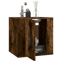 Mobile Porta TV a Parete Rovere Fumo 40x34,5x40 cm 816650