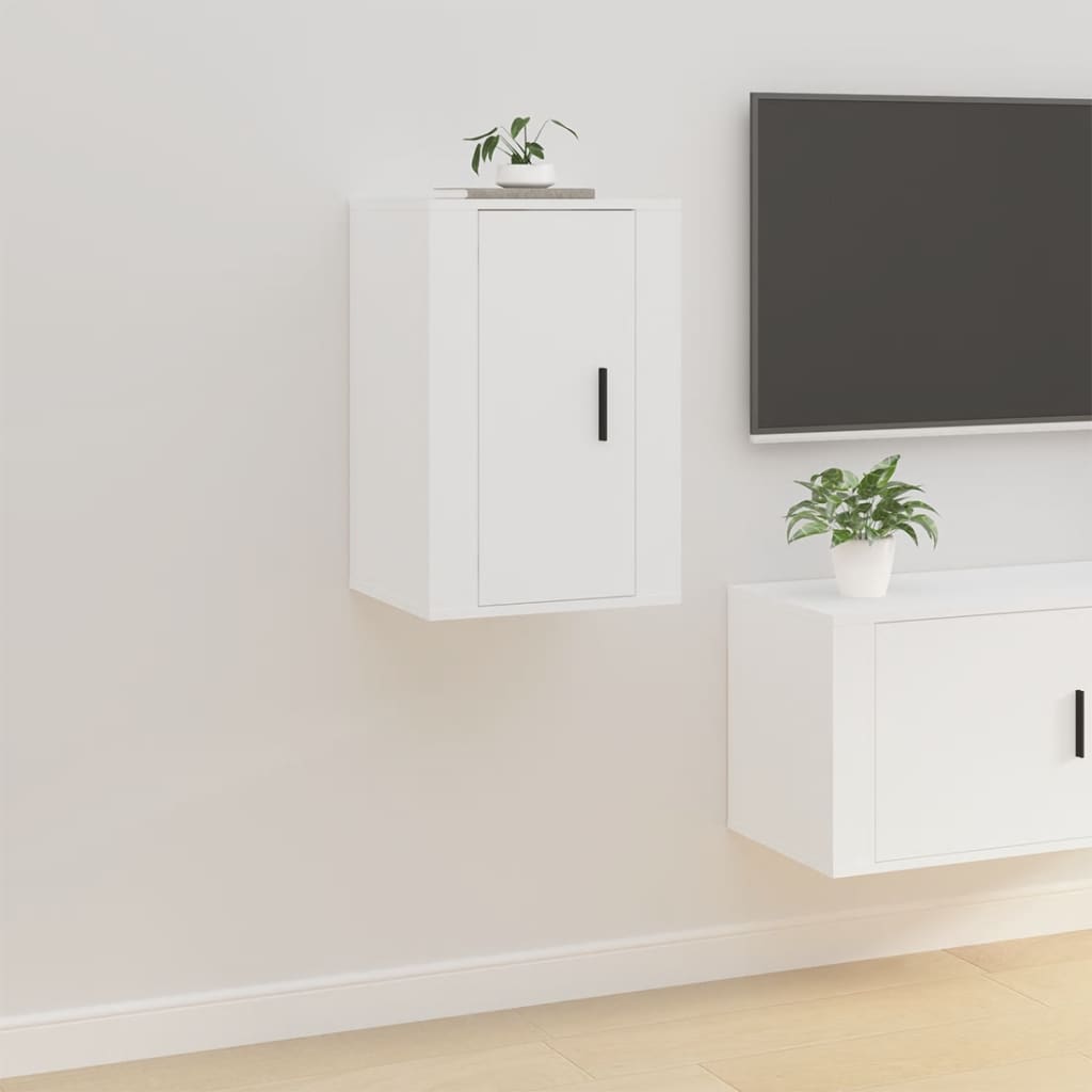 Mobili Porta TV a Parete 2 pz Bianco 40x34,5x60 cm