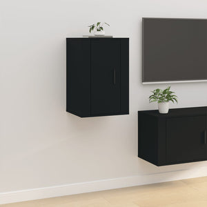 Mobili Porta TV a Parete 2 pz Nero 40x34,5x60 cm