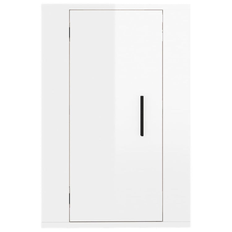 Mobili Porta TV a Parete 2 pz Bianco Lucido 40x34,5x60 cm