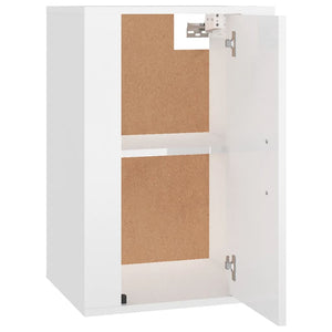 Mobili Porta TV a Parete 2 pz Bianco Lucido 40x34,5x60 cm