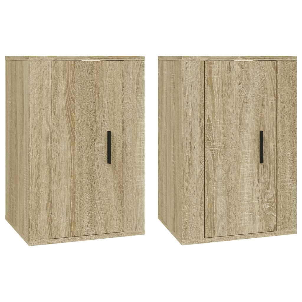 Mobili Porta TV a Parete 2 pz Rovere Sonoma 40x34,5x60 cm