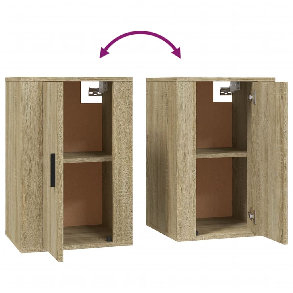 Mobili Porta TV a Parete 2 pz Rovere Sonoma 40x34,5x60 cm