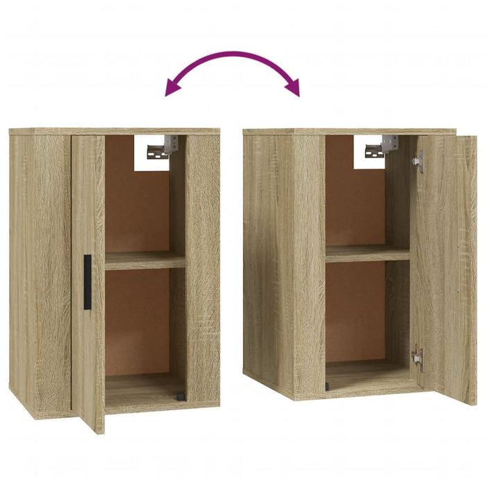 Mobili Porta TV a Parete 2 pz Rovere Sonoma 40x34,5x60 cm 816663