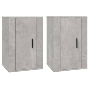 Mobili Porta TV a Parete 2 pz Grigio Cemento 40x34,5x60 cm