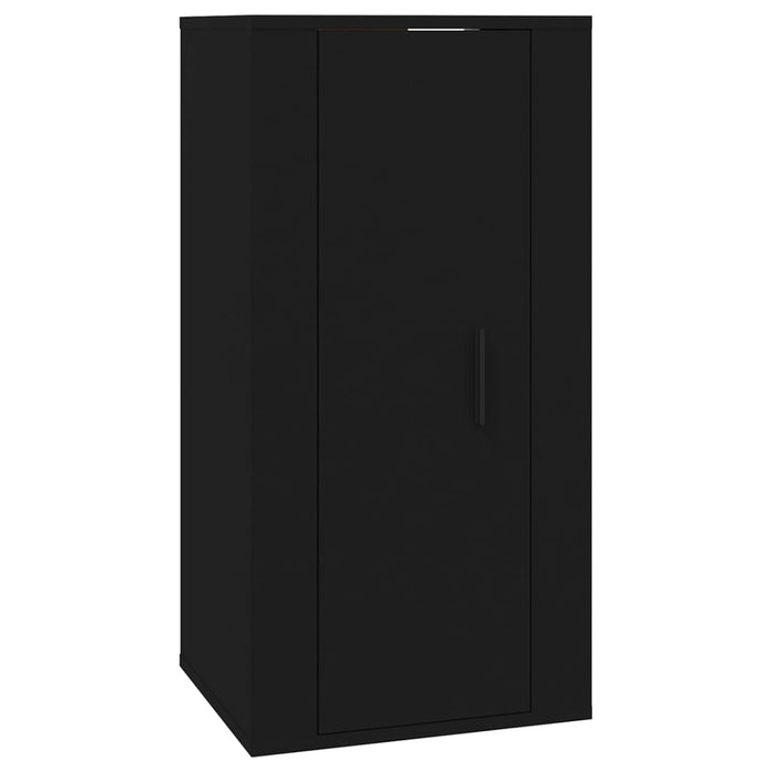 Mobile Porta TV a Parete Nero 40x34,5x80 cm cod mxl 6056