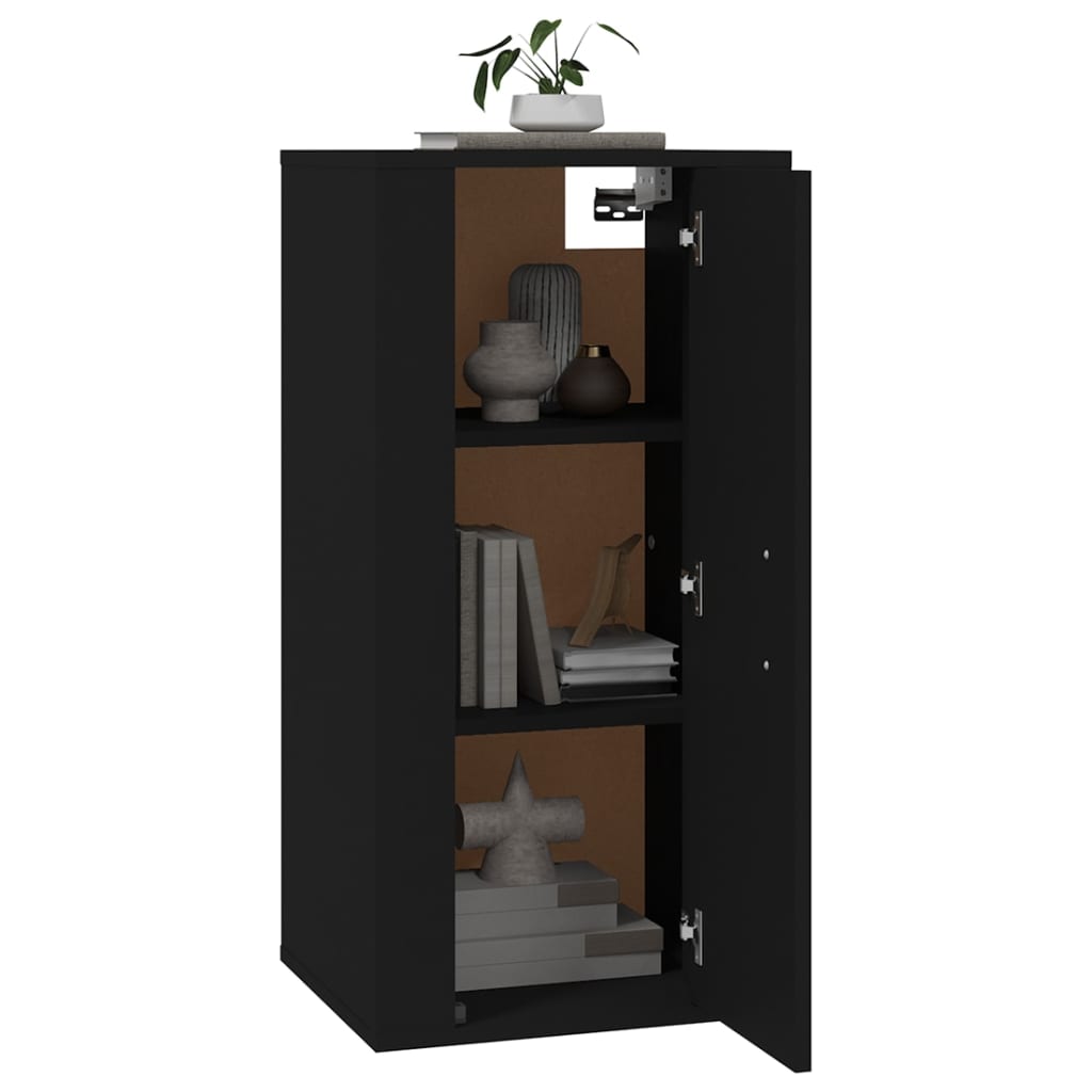 Mobile Porta TV a Parete Nero 40x34,5x80 cm cod mxl 6056