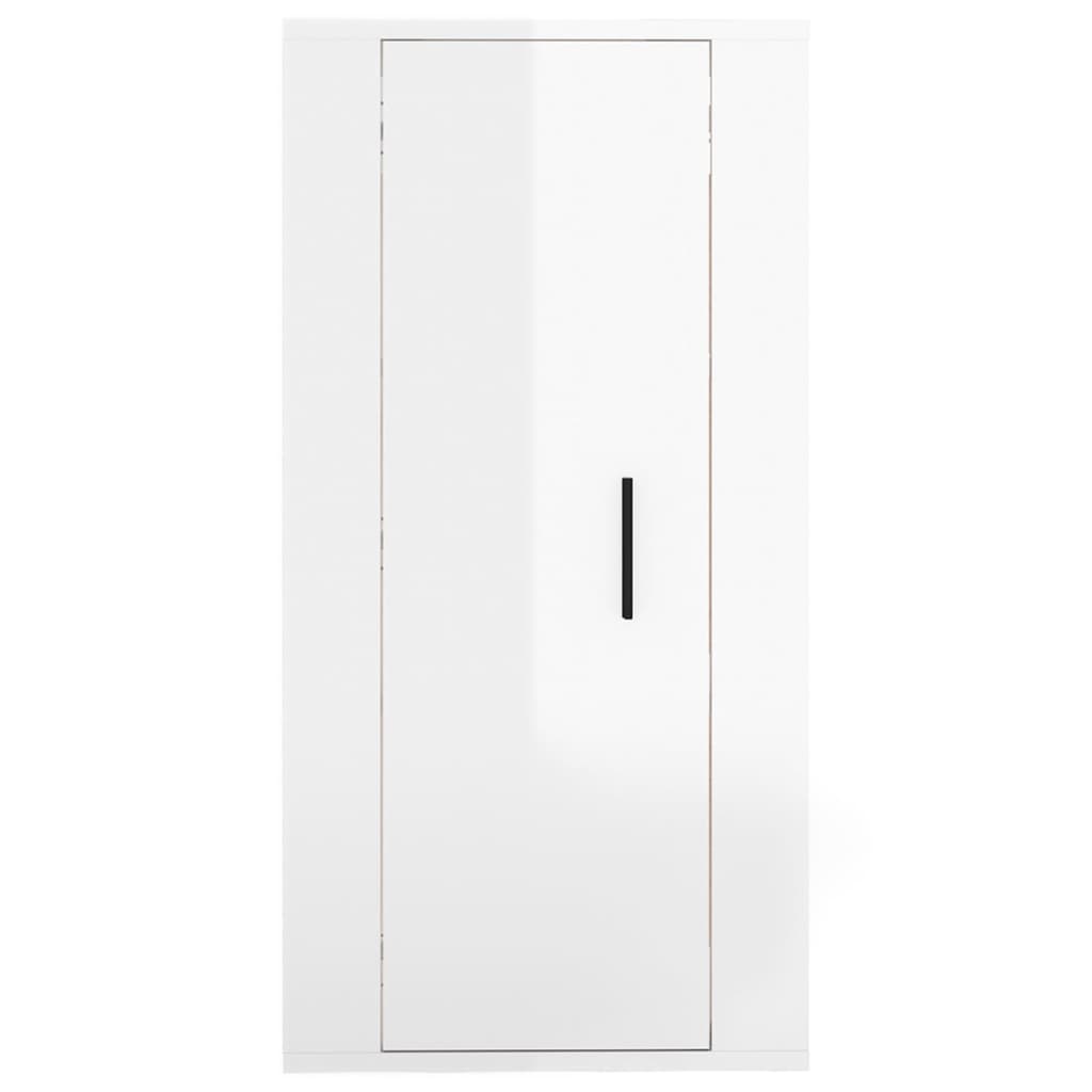 Mobile Porta TV a Parete Bianco Lucido 40x34,5x80 cm cod mxl 6064