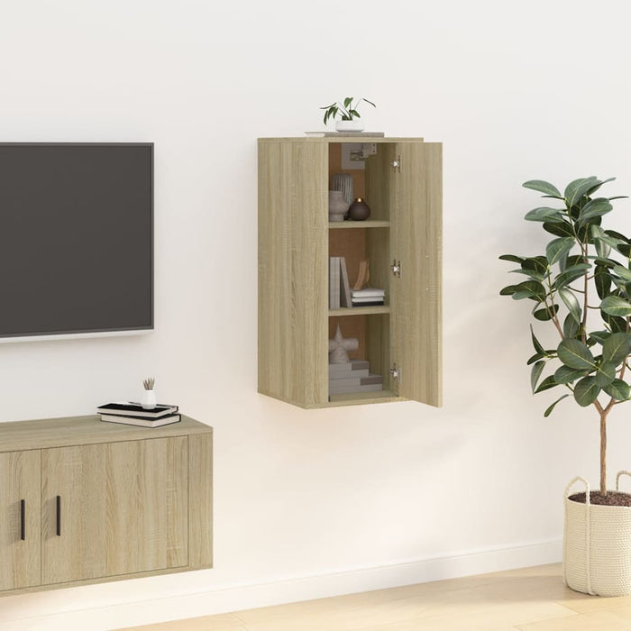 Mobile Porta TV a Parete Rovere Sonoma 40x34,5x80 cm 816675