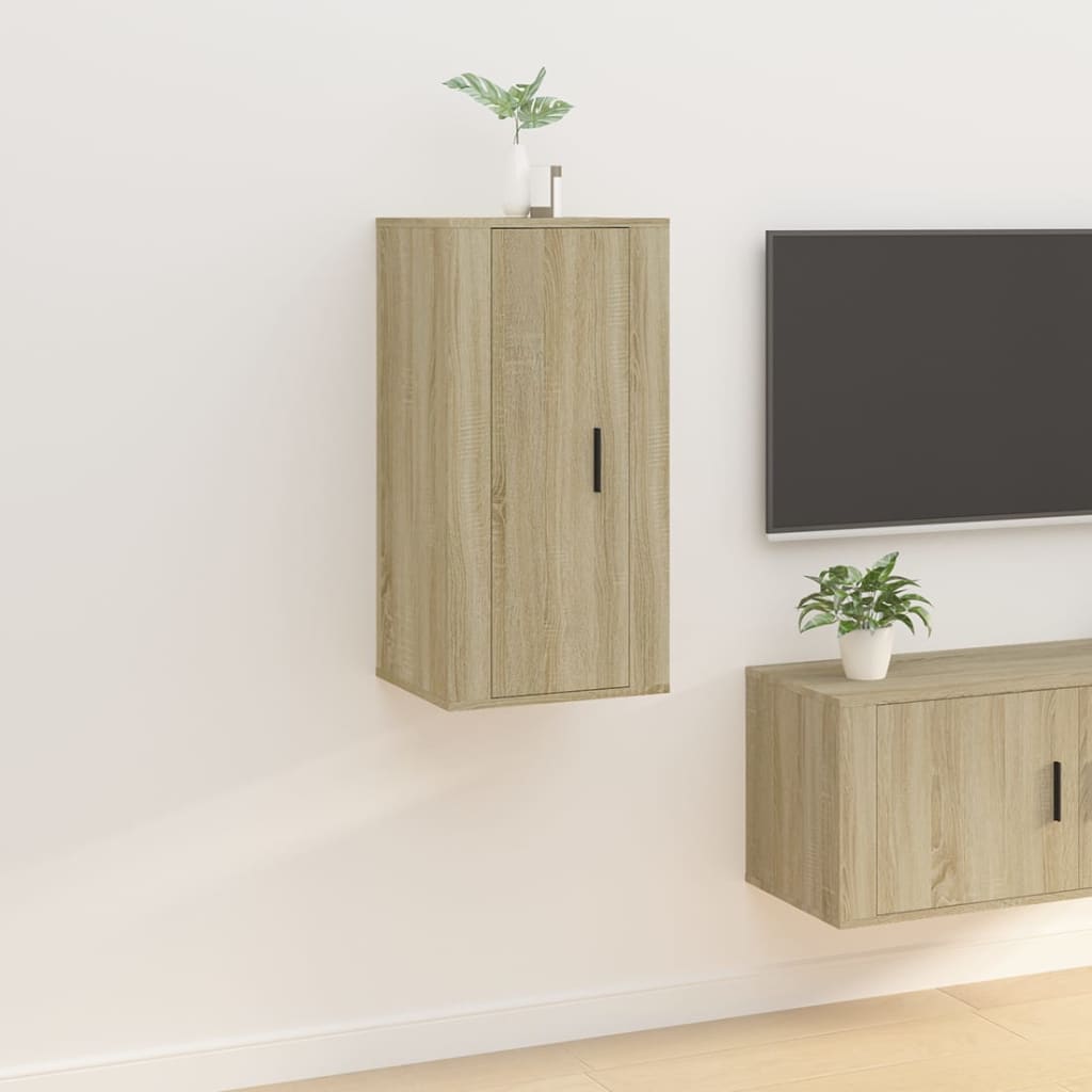 Mobile Porta TV a Parete Rovere Sonoma 40x34,5x80 cm 816675