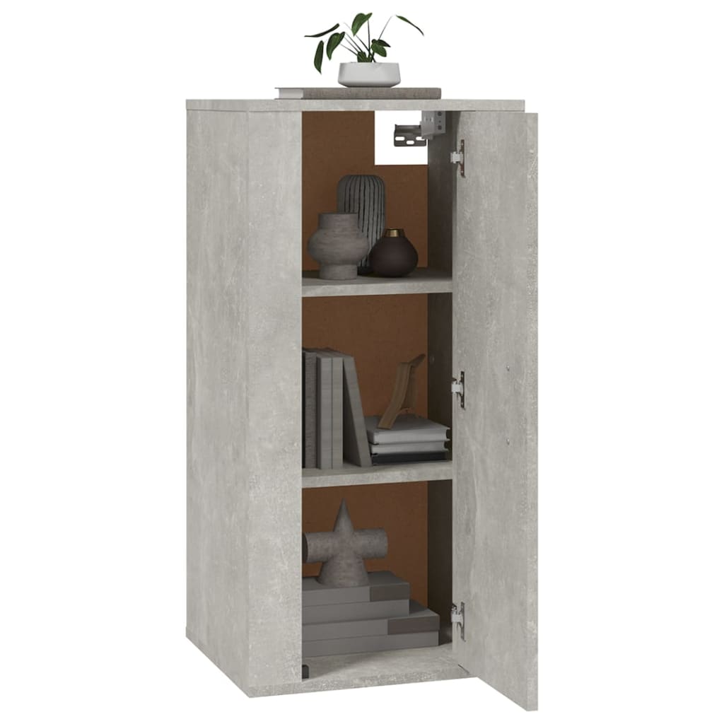 Mobile Porta TV a Parete Grigio Cemento 40x34,5x80 cm cod mxl 23176