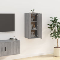 Mobile Porta TV a Parete Grigio Sonoma 40x34,5x80 cm 816678