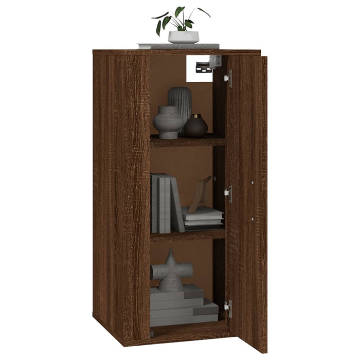 Mobile Porta TV a Parete Rovere Marrone 40x34,5x80 cm 816679