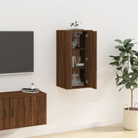 Mobile Porta TV a Parete Rovere Marrone 40x34,5x80 cm 816679