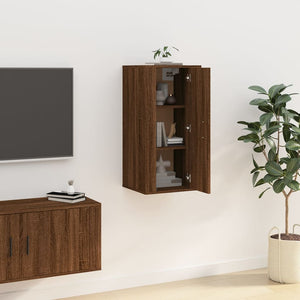 Mobile Porta TV a Parete Rovere Marrone 40x34,5x80 cm 816679