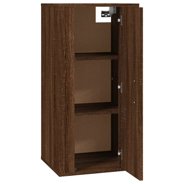 Mobile Porta TV a Parete Rovere Marrone 40x34,5x80 cm 816679