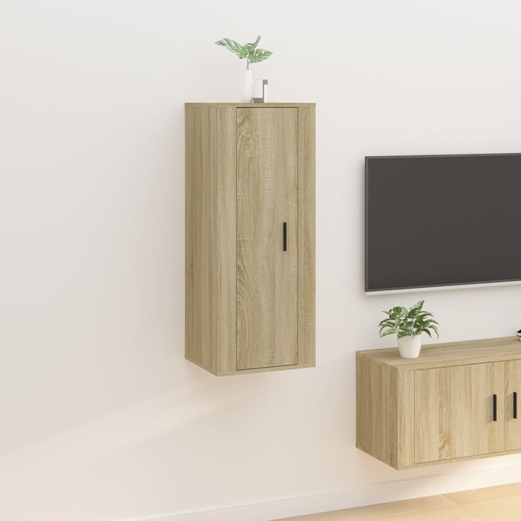 Mobile Porta TV a Parete Rovere Sonoma 40x34,5x100 cm