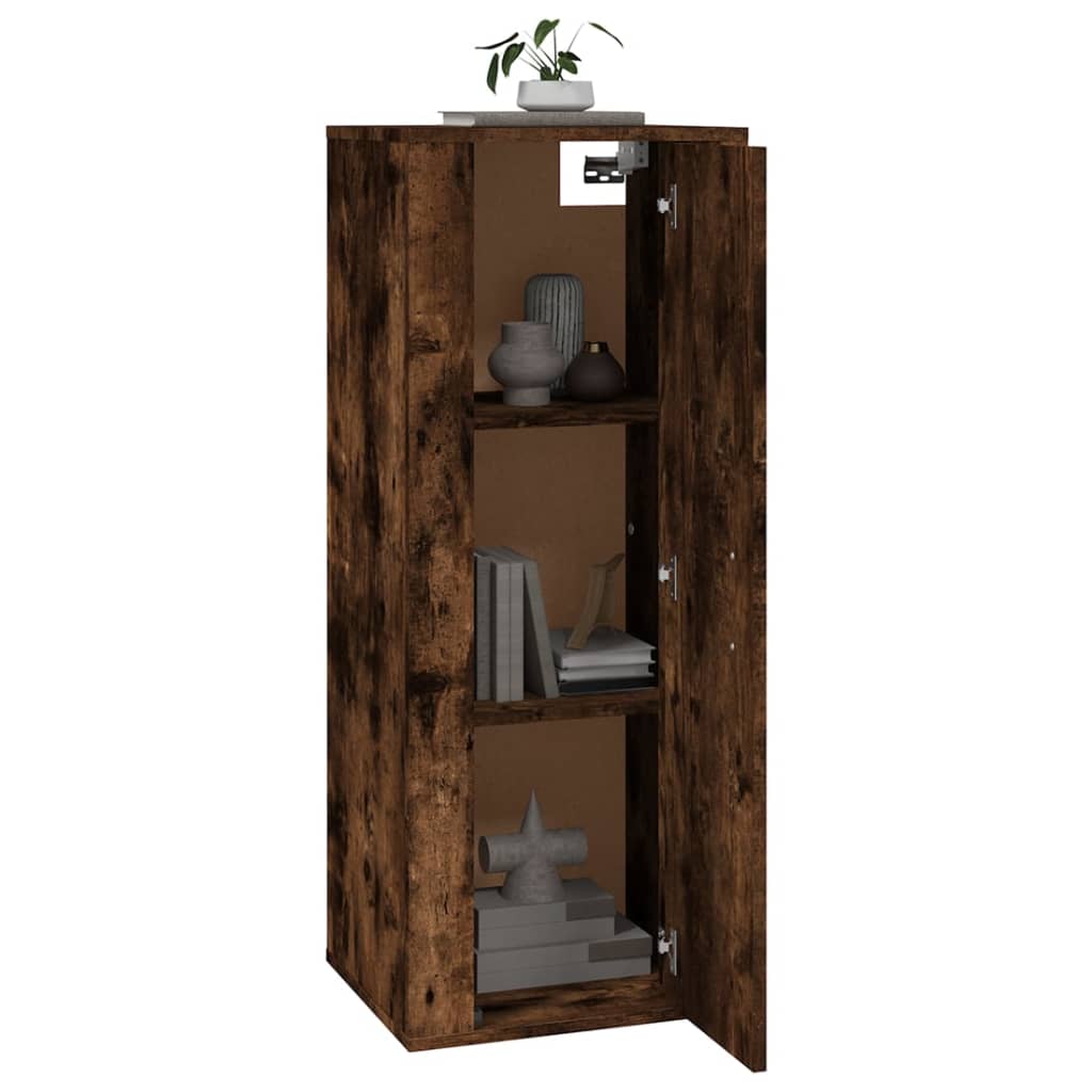 Mobile Porta TV a Parete Rovere Fumo 40x34,5x100 cm 816685