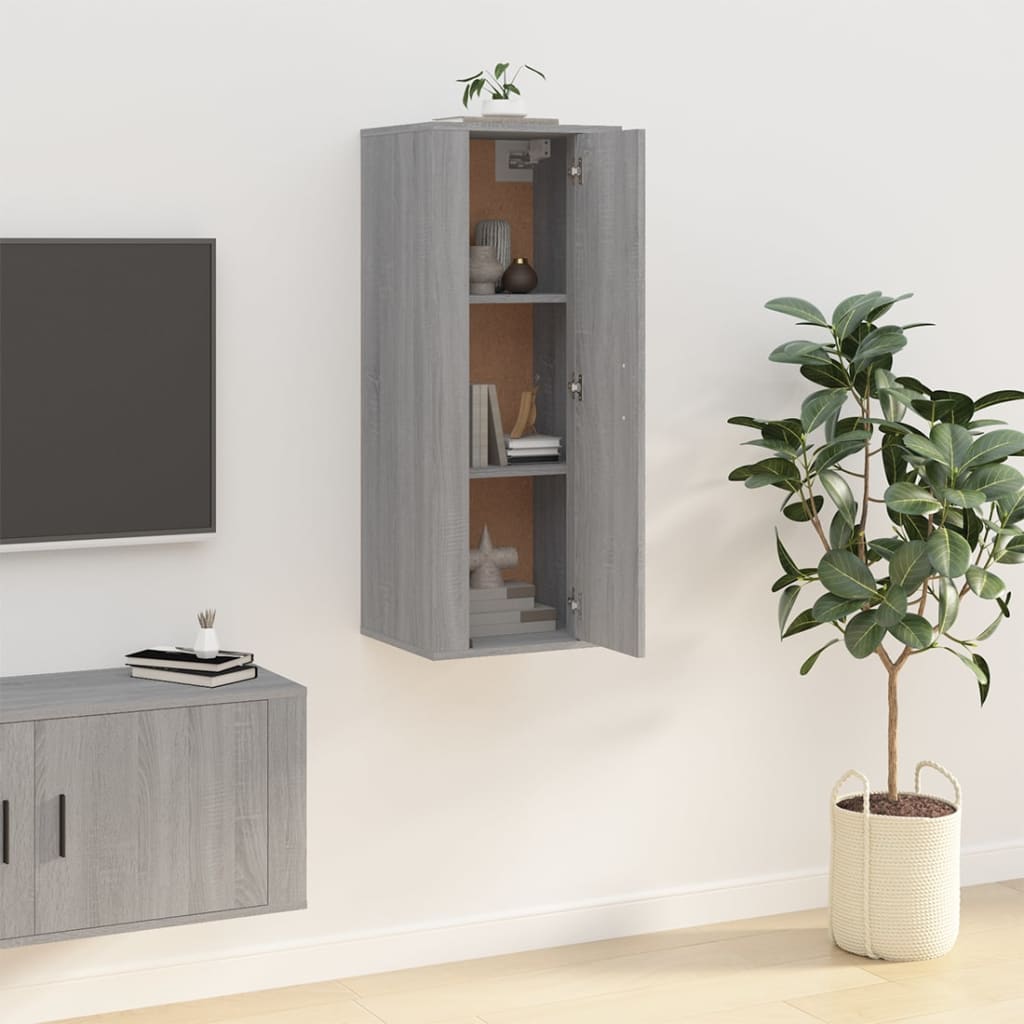 Mobile Porta TV a Parete Grigio Sonoma 40x34,5x100 cm 816686