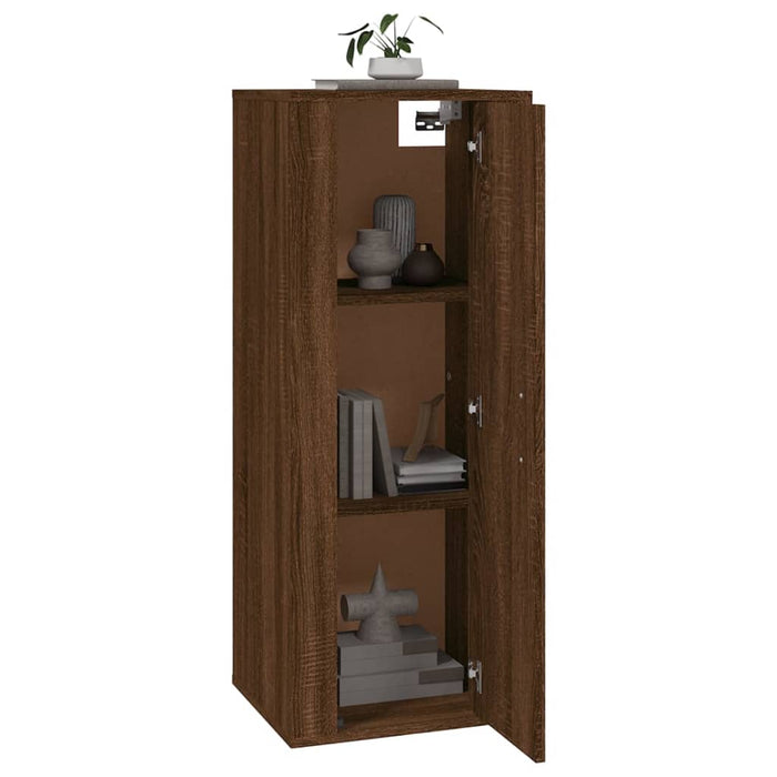 Mobile Porta TV a Parete Rovere Marrone 40x34,5x100 cm