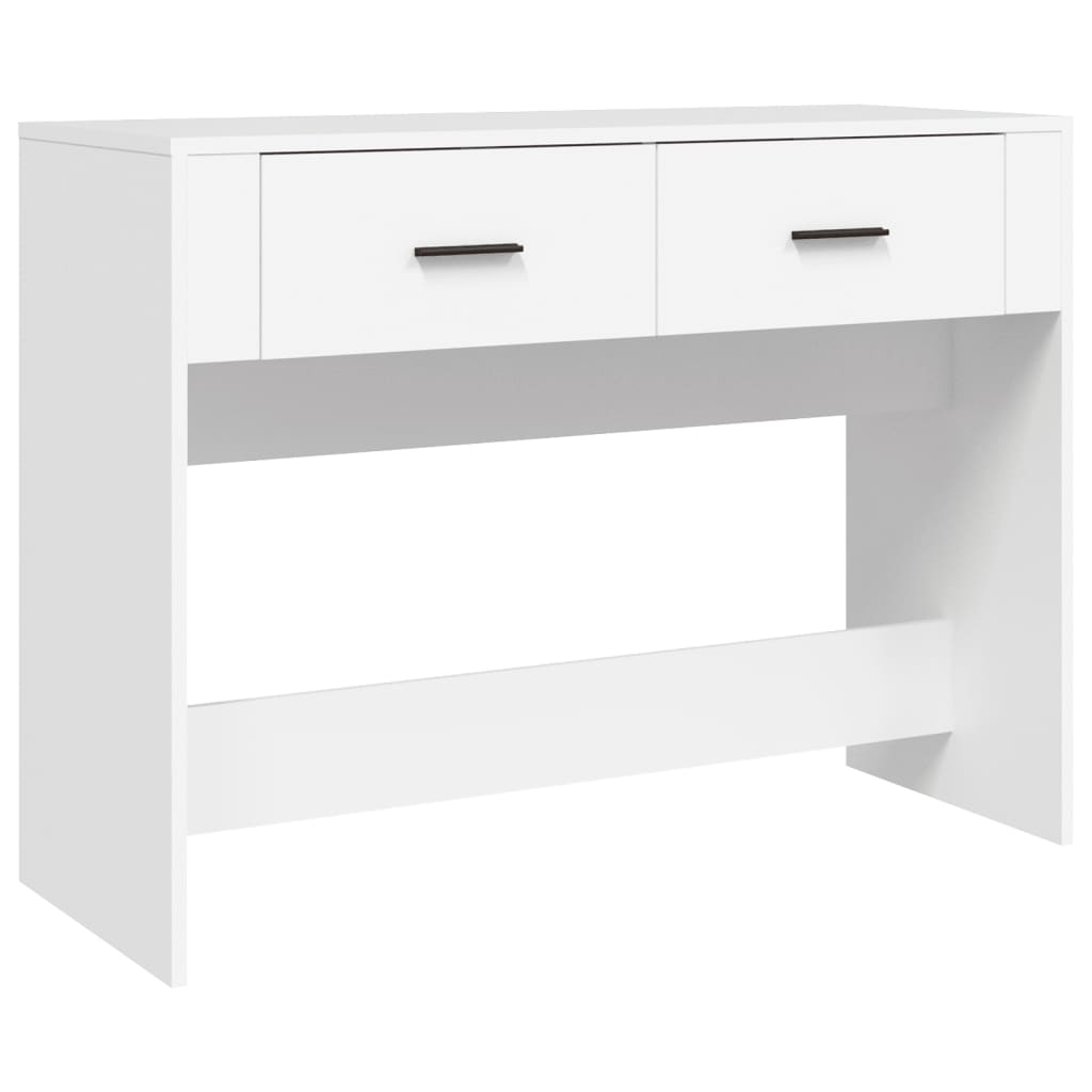 Tavolino Consolle Bianco 100x39x75 cm in Legno Multistrato