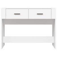 Tavolino Consolle Bianco 100x39x75 cm in Legno Multistrato