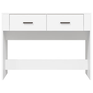 Tavolino Consolle Bianco 100x39x75 cm in Legno Multistrato