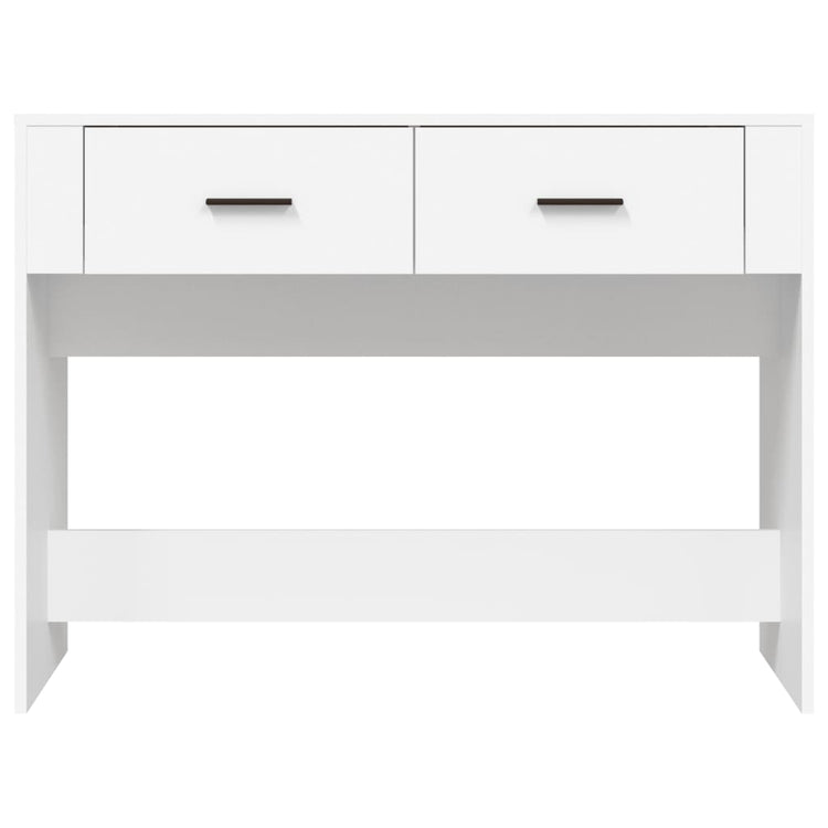 Tavolino Consolle Bianco 100x39x75 cm in Legno Multistrato