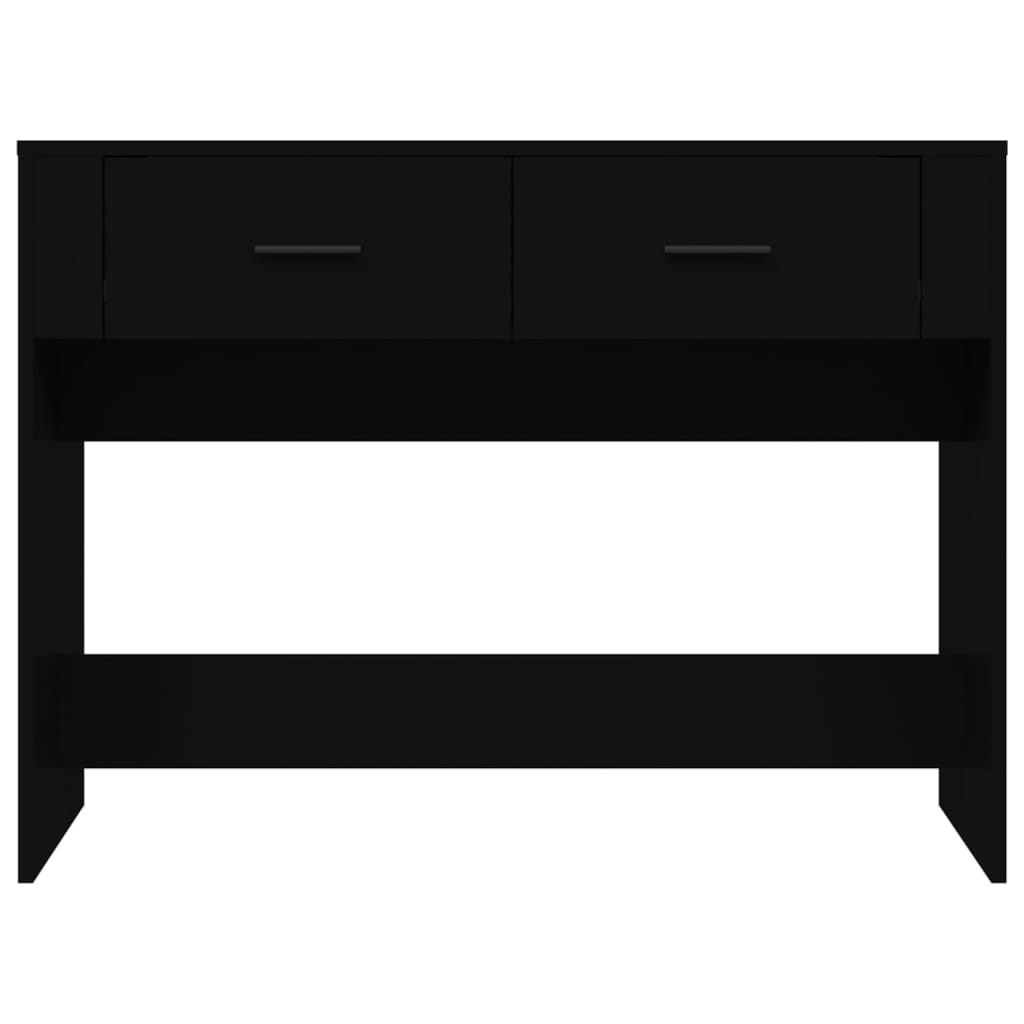 Tavolino Consolle Nero 100x39x75 cm in Legno Multistrato 816777