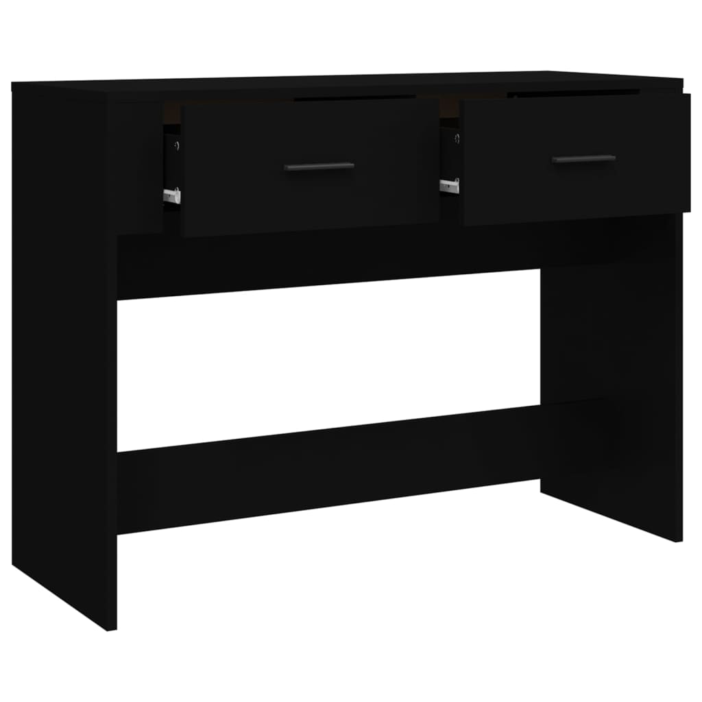 Tavolino Consolle Nero 100x39x75 cm in Legno Multistrato 816777