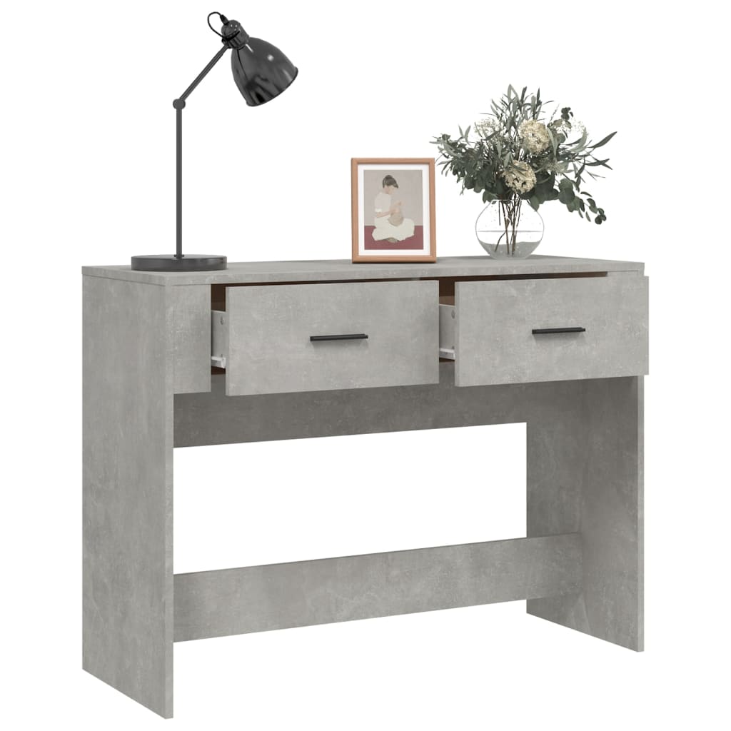 Tavolino Consolle Grigio Cemento 100x39x75 cm Legno Multistrato 816780