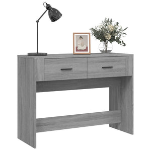 Tavolo Consolle Grigio Sonoma 100x39x75 cm in Legno Multistrato